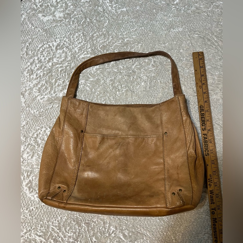 American Leather Company Leather Hobo Shoulder Bag.